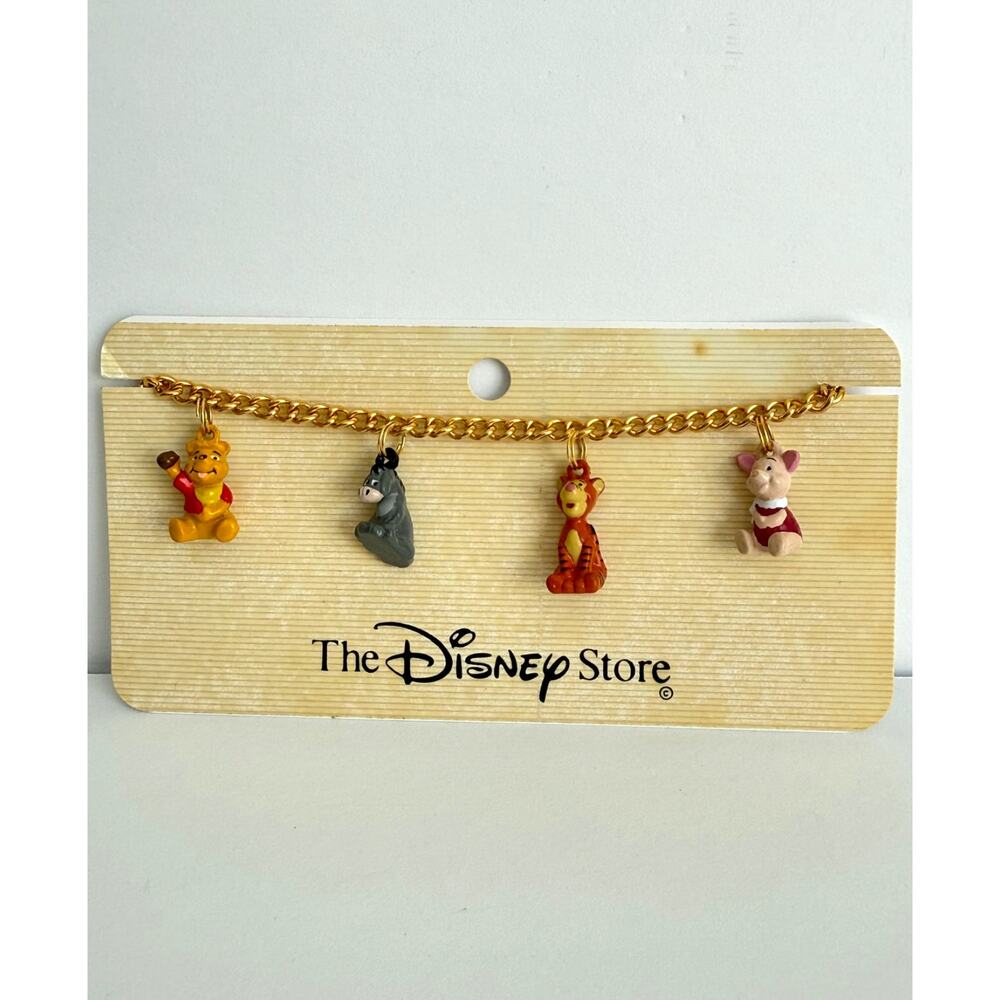 New Vtg Winnie the Pooh Charm Bracelet Disney Store Tigger Eeyore Piglet